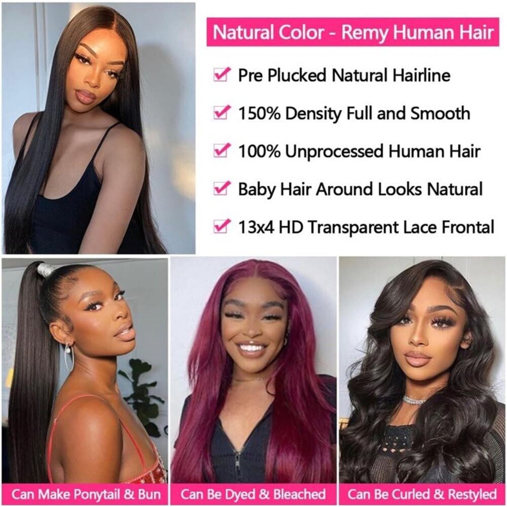 10A Human Hair 16 18 20 22 In Brazilian Virgin Human Hair Bundle With Frontal - Picture 6 of 6